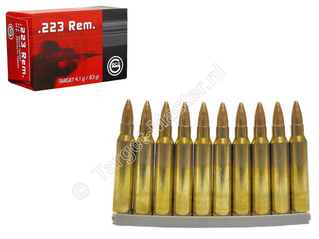 Geco Munitie .223 Remington 63 grain TARGET FMJ verpakking 50